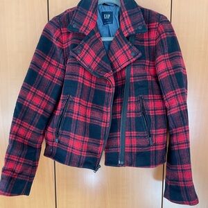 Gap Plaid Motorcycle Jacket